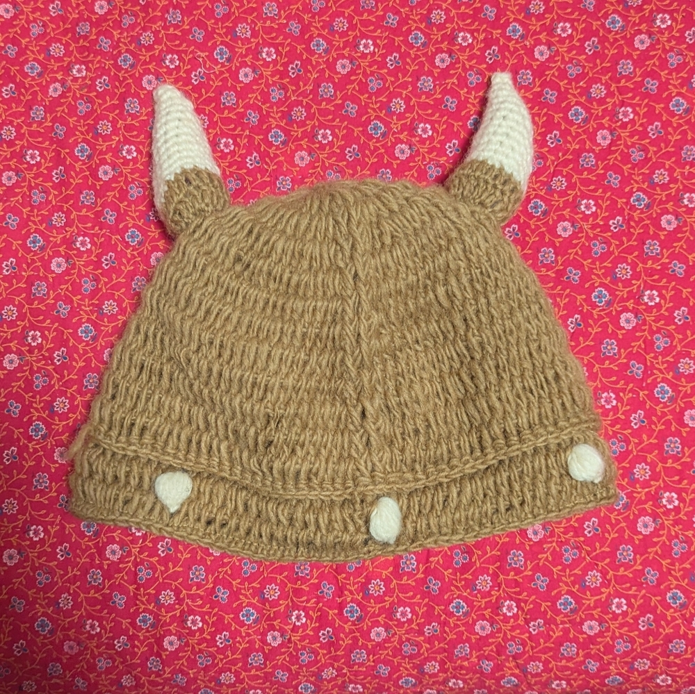 Scandi Girl Wool Viking Hat Fleece Lined Knit Horns Unisex Activewear‎ - Picture 5 of 5